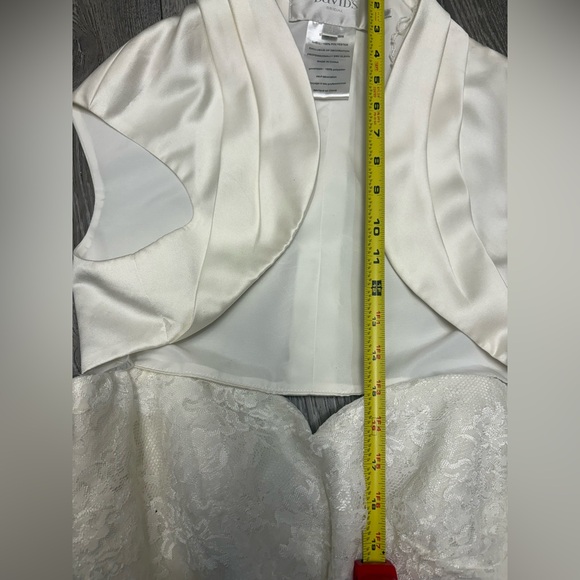 David’s Bridal iviory wedding dress and blazer too - Picture 13 of 14